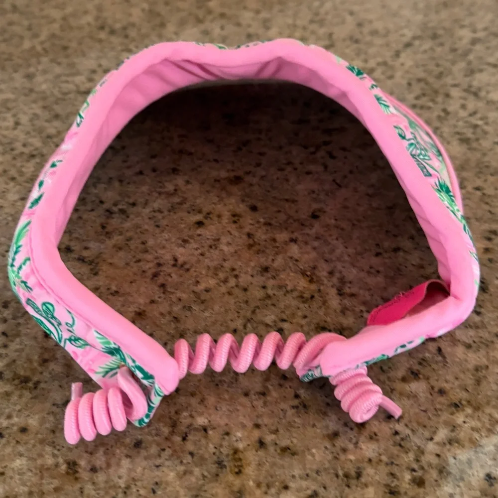 Lilly Pulitzer Women’s Visor Hat Pink Green Print - Picture 3 of 6